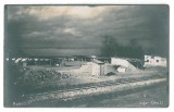 2664 - RAILWAY STATION, Romania - old postcard, real PHOTO - unused