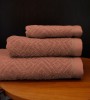 Set de 3 prosoape baie 100% bumbac Valentini Bianco, Adonis Brick