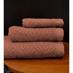 Set de 3 prosoape baie 100% bumbac Valentini Bianco, Adonis Brick