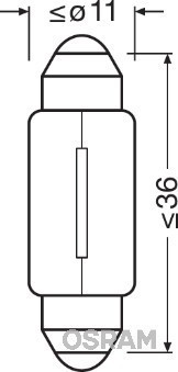 BEC 12V C5W ORIGINAL SET 10 BUC OSRAM foto