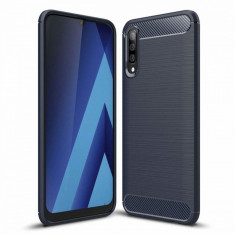 Husa Silicon Samsung Galaxy A70 Carbon Albastru foto