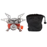 Mini soba de camping pliabila, anticadere, portabila, cu geanta de depozitare, usor de transportat, rezistenta la vant, flacara albastra, potrivita pe, Oem
