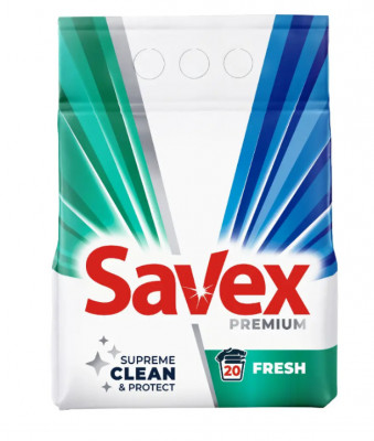 Detergent de rufe Savex Premium, Fresh, automat, 2 kg foto