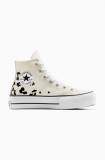 Converse teniși Chuck Taylor All Star Lift culoarea bej, A14936C