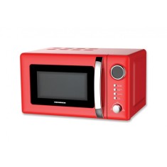 Cuptor microunde Heinner, 700 W, 20 l, grill, afisaj LCD, 5 trepte de putere, Rosu