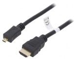 Cablu HDMI 2.0 Micro HDMI 2m Negru, Goobay