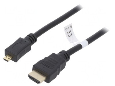 Cablu HDMI 2.0 Micro HDMI 2m Negru foto