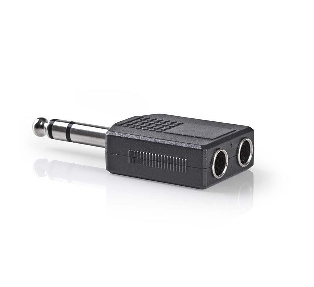 Adaptor audio stereo Jack 6.35 mm tata - 2x 6.35 mm mama 1buc Nedis