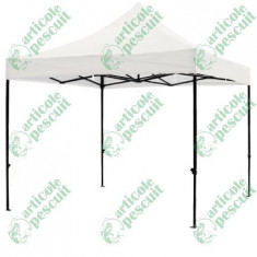 Cort / Pavilion Pliabil Tip Armonica 3m x 3m x 2.6h Rosu,Albastru,Verde,Alb foto