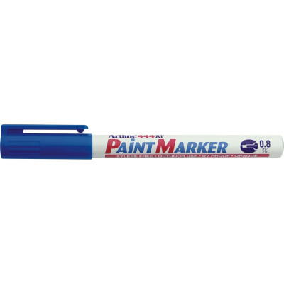 Marker Cu Vopsea Artline 444xf, Corp Metalic, Varf Rotund 0.8mm - Albastru foto