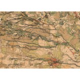 Harta Romaniei Meridionale &ndash; Caracal si imprej., 1864, 50x70cm, reproducere