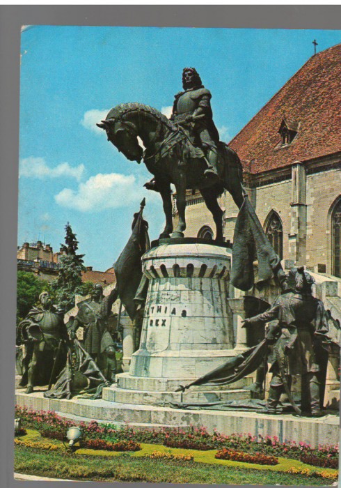 CPIB 17228 CARTE POSTALA - CLUJ NAPOCA. STATUIA LUI MATEI CORVIN