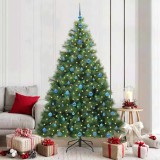 vidaXL Brad de Crăciun artificial cu 300 LED Verde 210 cm PE și PVC 3397803