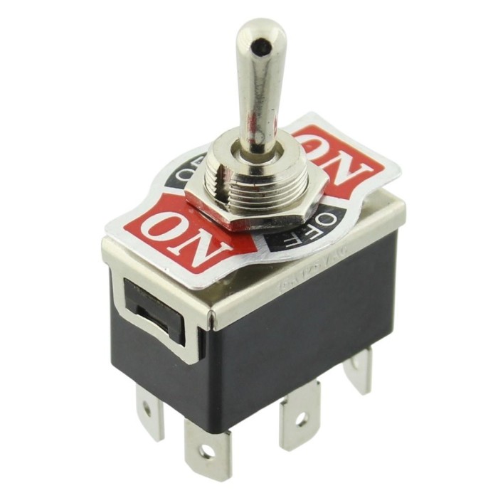 Intrerupator basculant, 3 pozitii, mod comutare ON-OFF-ON, DP3T, T212552