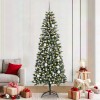 VidaXL Brad de Crăciun artificial Verde 210 cm PVC