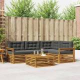 Cumpara ieftin Set de canapele de exterior 5 buc. 4-Locuri Natural si Antracit