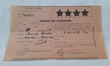 Ministerul de RAZBOIU - ORDIN DE CHEMARE, document vechi, 1 Aprilie 1944