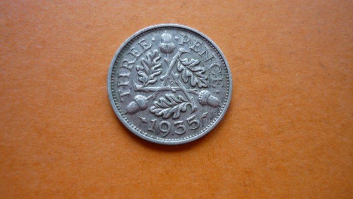 3 PENCE 1935 ARGINT *****