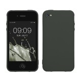 Husa Kwmobile pentru Apple iPhone 4/iPhone 4s, Verde inchis, Silicon, KWM000022PG001C, Carcasa
