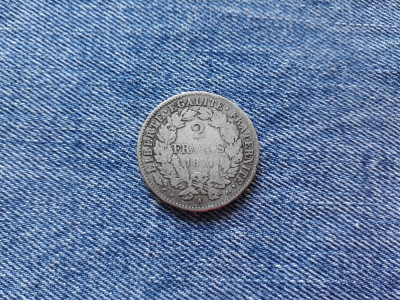 2 Francs 1871 Franta moneda argint, franci foto