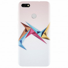 Husa silicon pentru Huawei P9 Lite mini, Abstract Minimalistic Colors Triangles
