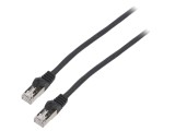 Patch cord F/UTP 6 litat CCA PVC negru 5m 26AWG