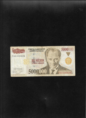 Turcia 5000000 5.000.000 lire lira 1997 seria63230928 foto