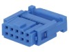 Conector IDC Mama 10 Pini Aurit TE Connectivity Cablu Banda 1.27mm 2.54mm