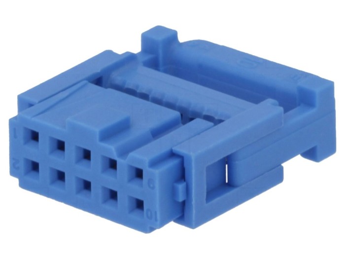 Conector IDC mamă 10 pini aurit