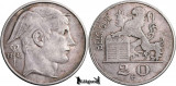 1949, 20 Francs - Leopold al III-lea - Regatul Belgiei | text francez, Europa, Argint
