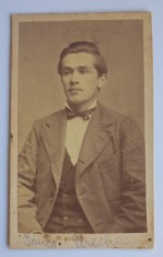 CDV Atelier Romania 1879 barbat foto