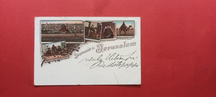 Litho Israel Ierusalim Souvenir de Jerusalem 1900 Litografie