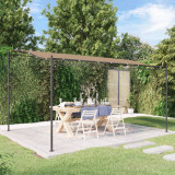 vidaXL Baldachin, gri taupe, 4x3 m 180 g/m&sup2;, țesătură și oțel 362396