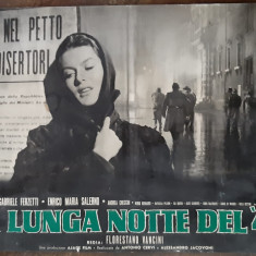 afiș original de film : " La Lunga Notte Del '43 " ( Italia, 1960 )
