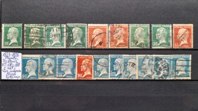 1923 Franta-Pasteur-YT170-181-compl.set-var.cul.-stamp. foto