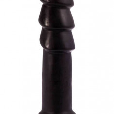 Dildo Clasic King-Sized Anal Ripples, Negru, 28.5 cm