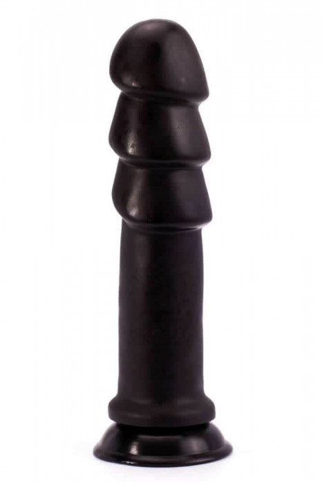 Dildo Clasic King-Sized Anal Ripples, Negru, 28.5 cm