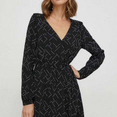 Pepe Jeans rochie AMBER culoarea negru, mini, evazati