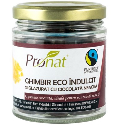 Ghimbir Bio Indulcit si Glazurat Pronat 130gr foto