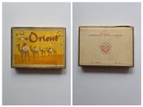 Cutie veche de tigari ORIENT, 1954, cutie pentru 20 tigarete superioare din tutunuri marca Orient