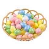 Oua decorative de Paste din spuma, 48 buc, 2 cm, multicolore, in cosulet, CMCLASS