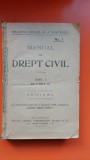 Manual de drept civil Anul I Nr 1 - 1929 editia a IV-a - M. A. Dumitrescu