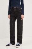 Dickies jeansi MADISON DOUBLE KNEE DENIM W femei high waist, DK0A4YGL