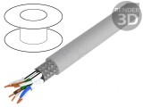 Cablu S/FTP Cat6 Cu 100m PVC Gri, Logilink