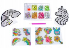 Set de broderie cu diamante pentru copii, diverse modele, accesorii incluse, multicolor