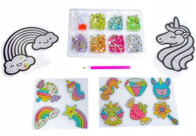 Set de broderie cu diamante pentru copii, diverse modele, accesorii incluse, multicolor foto