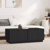Gossi masuta de cafea, negru, 110x50x40 cm, lemn masiv de pin