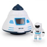 Set Jucărie Capsulă Spațială cu Astronaut și Lumină, Plastic, Băieți, Alb, Oem