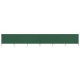 vidaXL Paravan anti-v&acirc;nt cu 6 panouri, verde, 800 x 120 cm, textil
