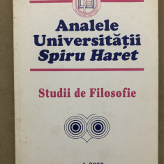 Analele Universității Spiru Haret, Seria Studii de Filosofie (nr. 4, 2002)